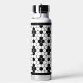 Hex Tile Print Monogram Travel Mug Trinkflasche (rechts)