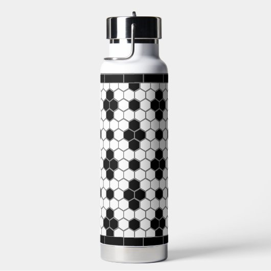 Hex Tile Print Monogram Travel Mug Trinkflasche (rechts)