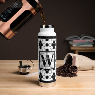 Hex Tile Print Monogram Travel Mug Trinkflasche