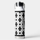 Hex Tile Print Monogram Travel Mug Trinkflasche (Vorderseite)