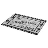 Hex Tile Print Personalisiert Glass Cutting Board Schneidebrett (Ecke)