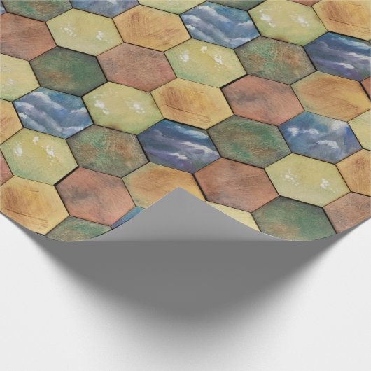Hex Tile Wrapping Paper Geschenkpapier (Ecke)