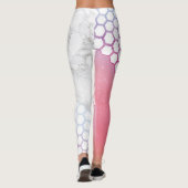 Hex Watercolor Marmor Sport Leggings (Rückseite)
