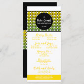 Hexa Honeycomb Apiary Honey Menu Menükarte (Vorne/Hinten)