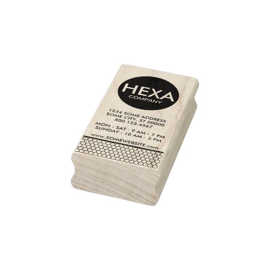 Hexa-Visitenkarte Gummistempel (Stempel)