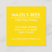 Hexa-Wabenkarte Quadratische Visitenkarte (Rückseite)