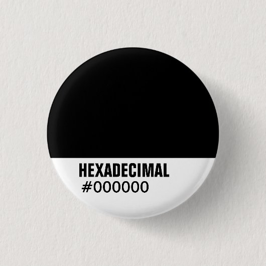 HEXADECIMAL-Farbvorlage - Maßgeschneiderte Button (Vorderseite)