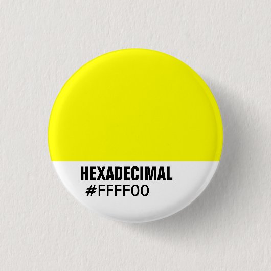 HEXADECIMAL-Farbvorlage - Maßgeschneiderte Button (Vorderseite)