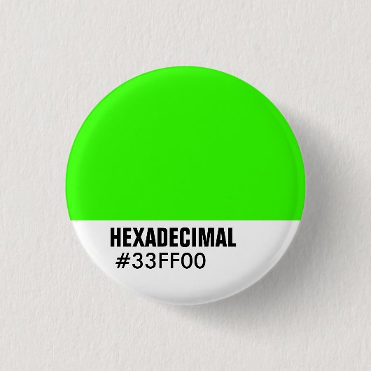 HEXADECIMAL-Farbvorlage - Maßgeschneiderte Button (Vorderseite)