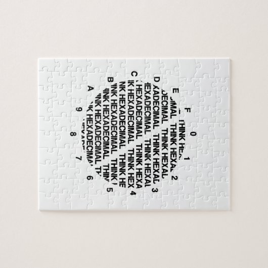 Hexadezimal denken (Spaß für Blockvorlagen Puzzle (Horizontal)