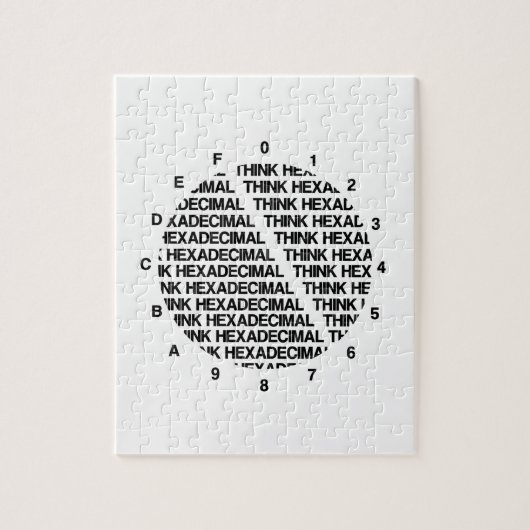 Hexadezimal denken (Spaß für Blockvorlagen Puzzle (Vertikal)