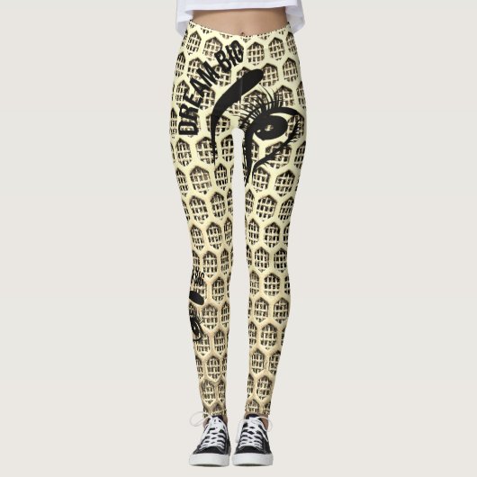 HexaFlow Mesh-Leggings - fett in Gelb Leggings (Vorderseite)