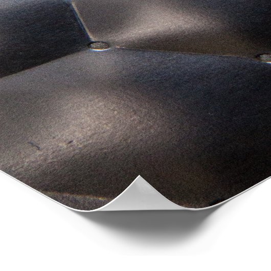 Hexagon 3D-Effekt - Metallmuster - Textur - Poster (Ecke)