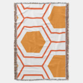 Hexagon abstract geometrical pattern in orange and decke (Vorderseite Vertikal)