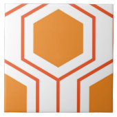 Hexagon abstract geometrical pattern in orange and fliese (Vorderseite)