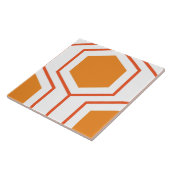 Hexagon abstract geometrical pattern in orange and fliese (Seite)