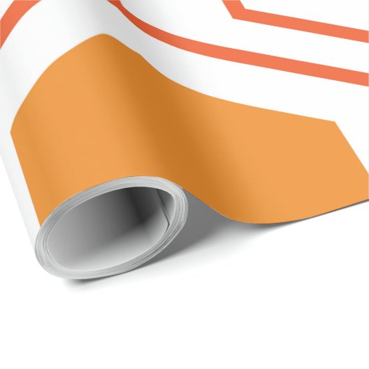 Hexagon abstract geometrical pattern in orange and geschenkpapier (Rolleneckpunkt)