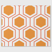 Hexagon abstract geometrical pattern in orange and geschenkpapier (Flach)