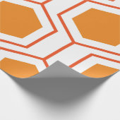 Hexagon abstract geometrical pattern in orange and geschenkpapier (Ecke)