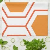 Hexagon abstract geometrical pattern in orange and geschirrtuch (Gefaltet)