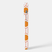 Hexagon abstract geometrical pattern in orange and iPhone hülle (Linke Seite)