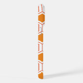 Hexagon abstract geometrical pattern in orange and iPhone hülle (Rechte Seite)