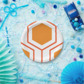 Hexagon abstract geometrical pattern in orange and pappteller (Party)