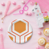 Hexagon abstract geometrical pattern in orange and pappteller (Party)