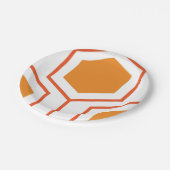 Hexagon abstract geometrical pattern in orange and pappteller (Schrägansicht)