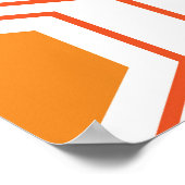Hexagon abstract geometrical pattern in orange and poster (Ecke)