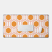 Hexagon abstract geometrical pattern in orange and schreibtischunterlage (Tastatur & Maus)