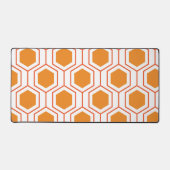 Hexagon abstract geometrical pattern in orange and schreibtischunterlage (Vorderseite)