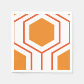 Hexagon abstract geometrical pattern in orange and serviette (Vorderseite)