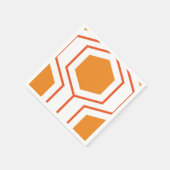 Hexagon abstract geometrical pattern in orange and serviette (Ecke)