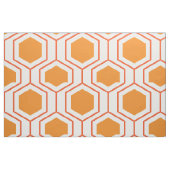 Hexagon abstract geometrical pattern in orange and stoff (Yard (91,4 cm))