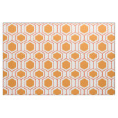 Hexagon abstract geometrical pattern in orange and stoff (Yard (91,4 cm))