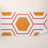 Hexagon abstract geometrical pattern in orange and strandtuch (Vorderseite)