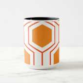 Hexagon abstract geometrical pattern in orange and tasse (Zentrum)