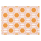 Hexagon abstract geometrical pattern in orange and tischdecke (Vorderseite (Horizontal))
