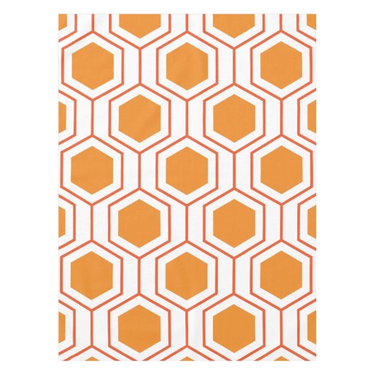 Hexagon abstract geometrical pattern in orange and tischdecke (Vorderseite)