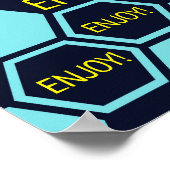 Hexagon abstrakt genießen poster (Ecke)