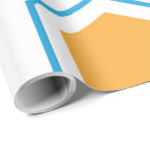 Hexagon abstraktes geometrisches Muster in orangef Geschenkpapier (Rolleneckpunkt)