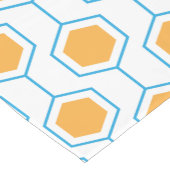 Hexagon abstraktes geometrisches Muster in orangef Kurzer Tischläufer (Ecke)