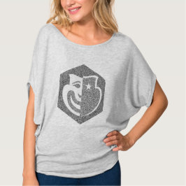 Hexagon ätzte Logo-Spitze T-Shirt