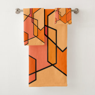 Hexagon Bauhaus Badhandtuch Set