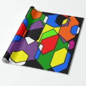 Hexagon Bauhaus Geschenkpapier (Ungerollt)