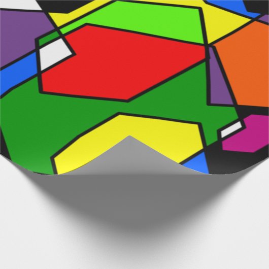 Hexagon Bauhaus Geschenkpapier (Ecke)