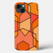 Hexagon Bauhaus - Orange Case-Mate iPhone Hülle (Rückseite)