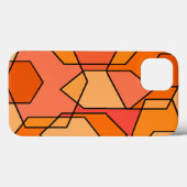 Hexagon Bauhaus - Orange Case-Mate iPhone Hülle (Rückseite (Horizontal))