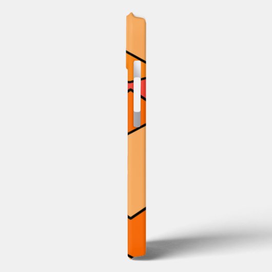 Hexagon Bauhaus - Orange Case-Mate iPhone Hülle (Rückseite / Links)